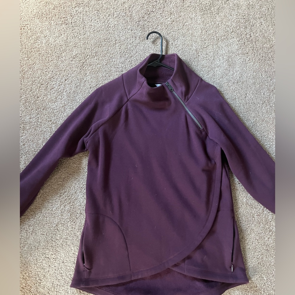 Athleta Deep Purple Zip Pullover